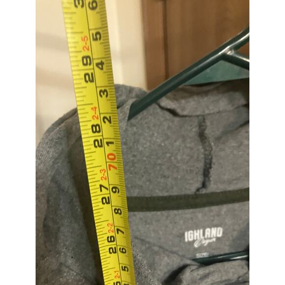 Highland Men's M T-shirt Hoodie Gray Short Sleeve Original - Picture 5 of 6